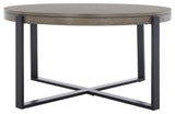 Safavieh Navya Round Coffee Table, Light Grey/Black