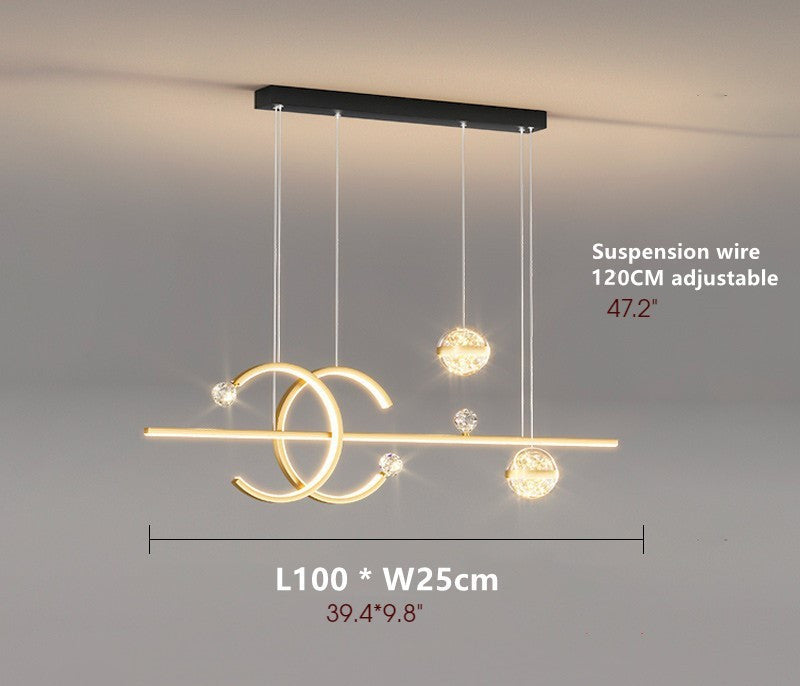 Airolo | Pendant Light In A Nordic Style For Dining Room, Golden, Cool Light