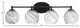 Capri 4-Light Bath Bar, Matte Black/Onyx Swirl