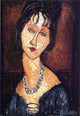 Amedeo Modigliani Jeanne Hebuterne With Necklace Wall Decal