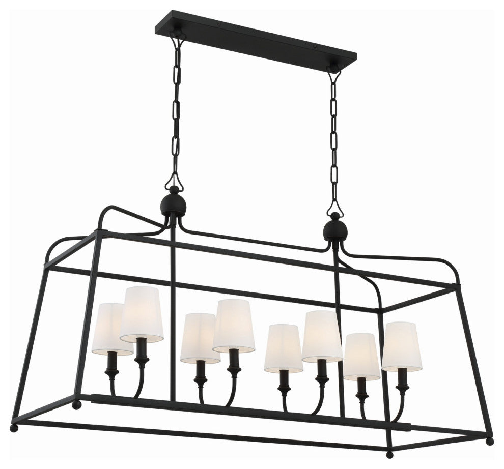 Crystorama Lighting Group 2249 Sylvan 8 Light 42"W Linear - Black Forged
