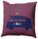 Christmas Surf Bird Accent Pillow, Passion Flower, 16"x16"