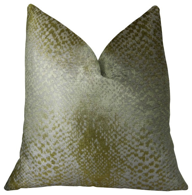 Plutus Hidden World Gold Handmade Throw Pillow, (26" x 26")
