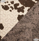 Elsa Cowhide Reversible Quilt Set, Chocolate, 3PC, King