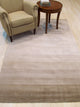 Handmade Wool Beige Transitional Stripe Horizon Rug, 7'9x9'9