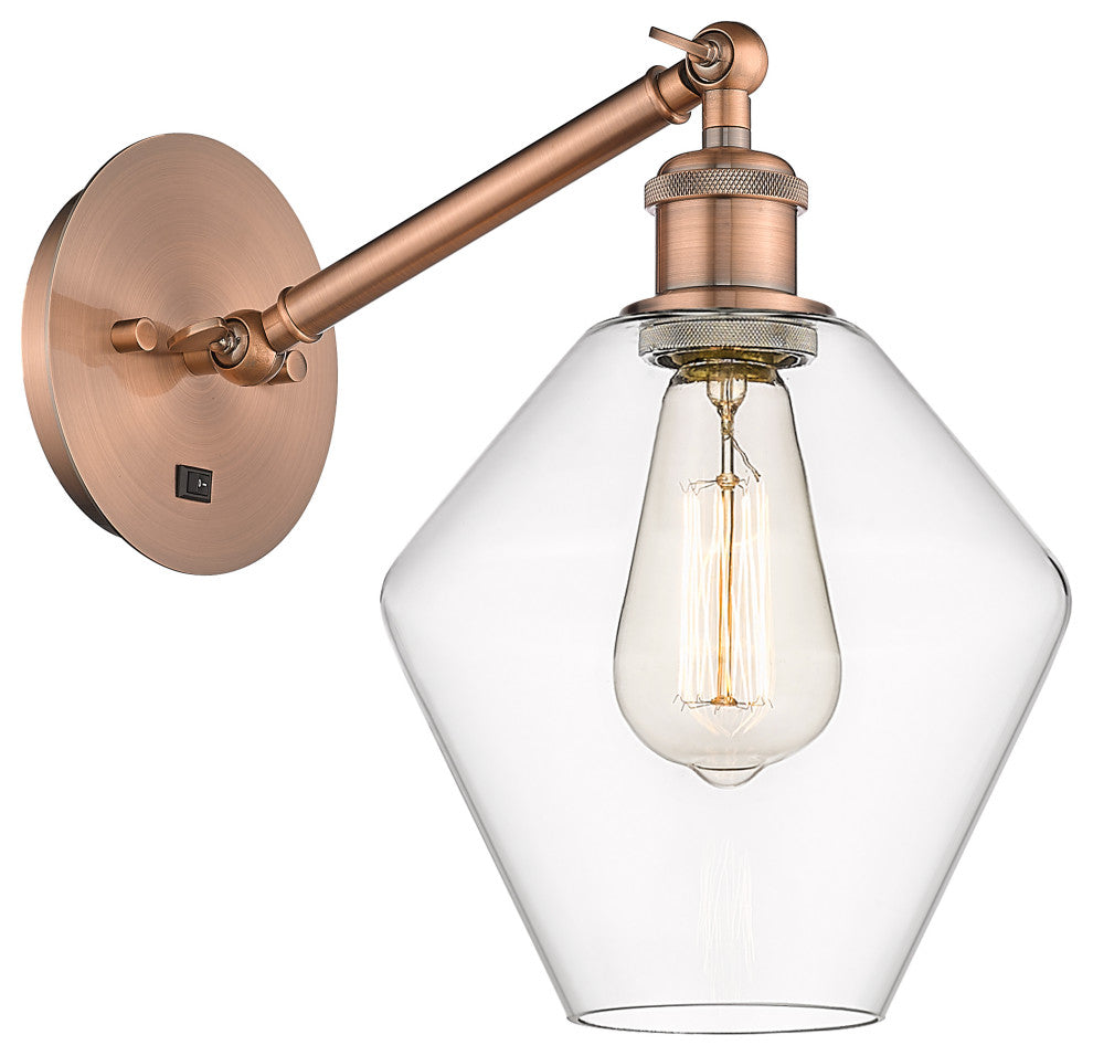 Innovations 317-1W-AC-G652-8 1-Light Sconce, Antique Copper