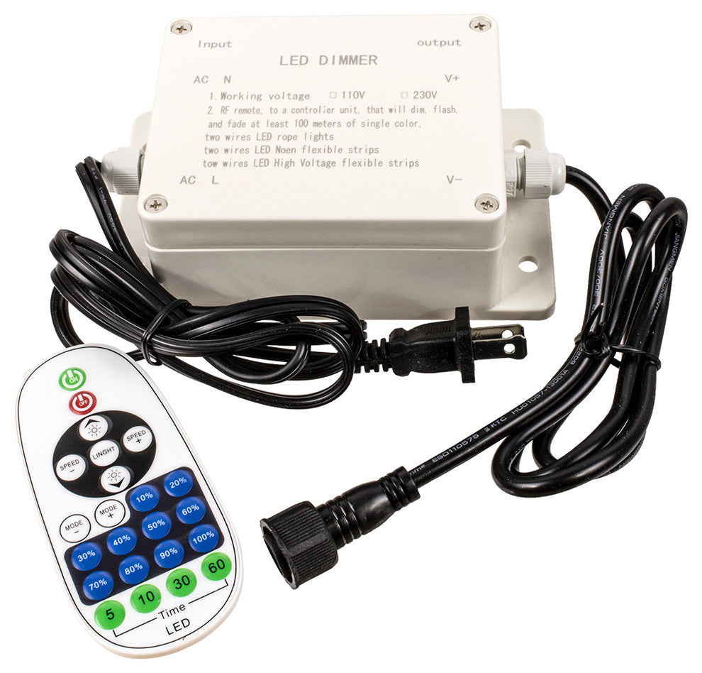 Universal Multi-Function 120 Volt LED Rope and Strip Light Controller, 3528 Stri