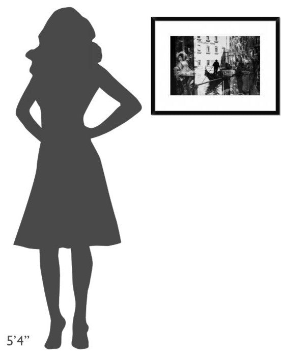 "Venice Reflections" Framed Digital Print by Sasa Krusnik, 26"x20"