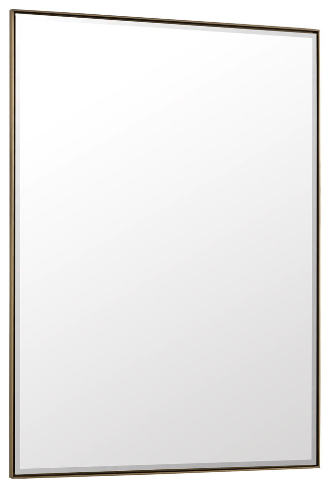 Rohe 30" Mirror, Champagne Brass