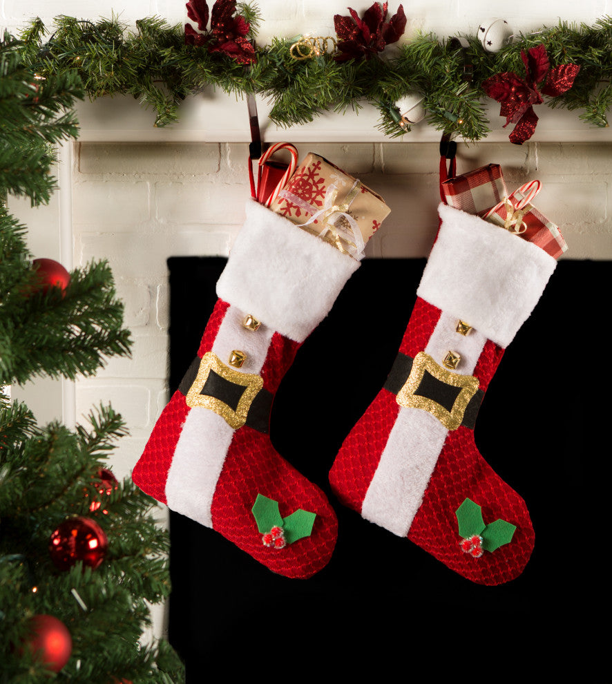 Santa''S Holiday Stocking, Set Of 2