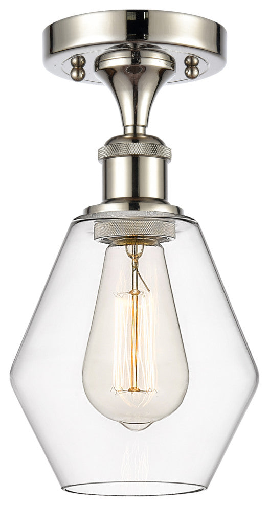 Innovations 516-1C-PN-G652-6 1-Light Semi-Flush Mount, Polished Nickel