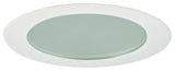 3" Aperture Low Voltage Flat Shower Trim Wfrosted Glass, White