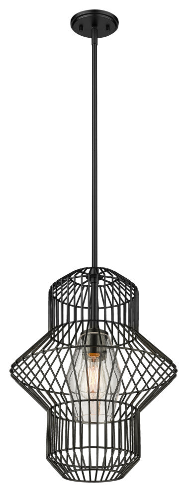 Zlite 1941P15-MB 1-Light Pendant, Clear