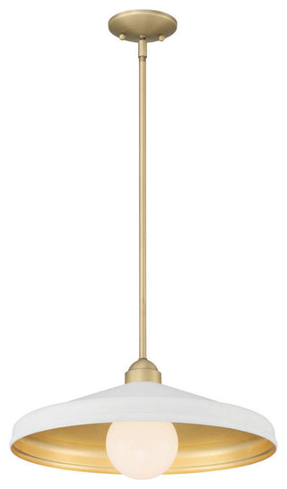 Brooks Matte White 18" Adjustable Barn Light Pendant