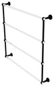Pacific Beach 4 Tier 36" Ladder Towel Bar with Groovy Accents, Matte Black