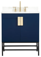 Home Living 19" Modern Blue-Light Bathroom Vanity