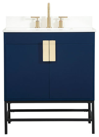 Home Living 19" Modern Blue-Light Bathroom Vanity