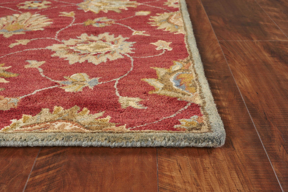 HomeRoots 8' x 10' 6" Wool Red Area Rug