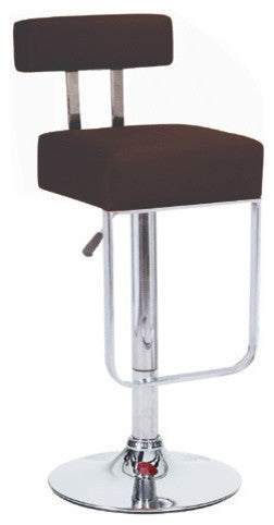 Modern Home Blok Contemporary Adjustable Height Bar/Counter Stool - Chrome Base