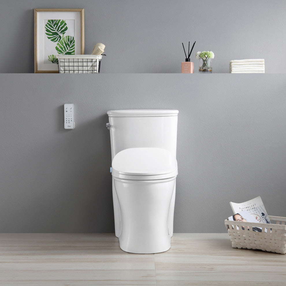 OVE Decors Volta Elongated Bidet Side Lever Dual Flush in White