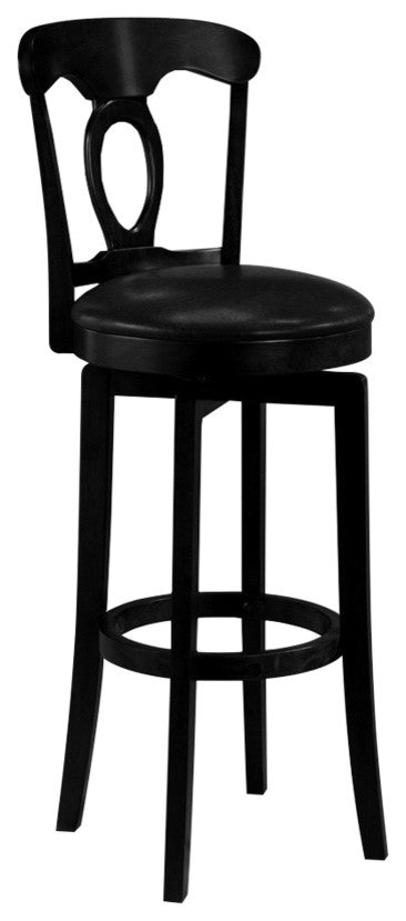 Corsica Swivel Counter Stool, Black Finish