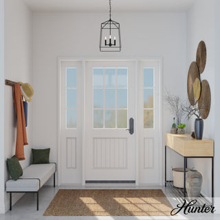 Fair Oaks Flat Matte Black 4 Light Pendant