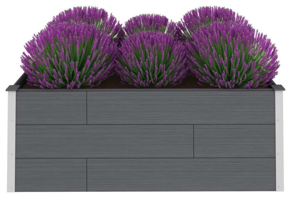 Vidaxl Garden Raised Bed Wpc 59.1"x39.4"x21.3" Gray