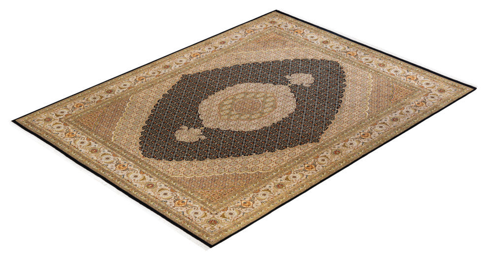 Botad, One-of-a-Kind Hand-Knotted Area Rug Black, 8'1"x10'5"