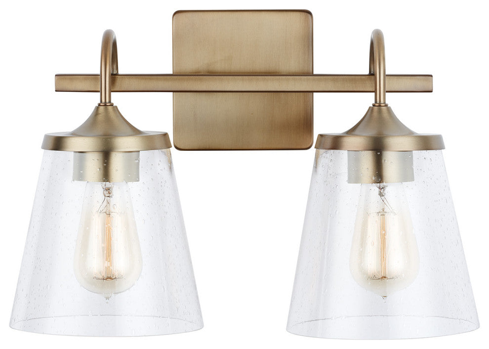 Capital Lighting 139122-496 2 Light 15-1/4"W Bathroom Vanity - Aged Brass
