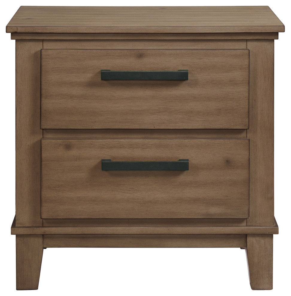 Picket House Jaxon 2 Drawer Nightstand, Gray