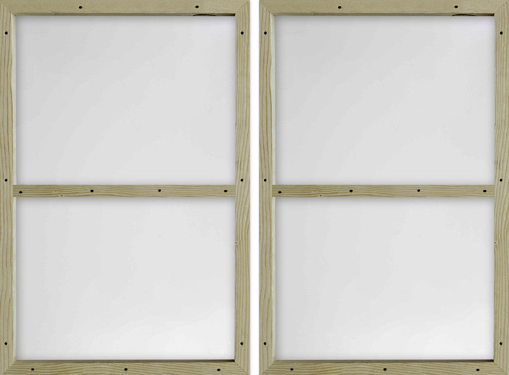 Blue Verticals Diptych, 24"x18"