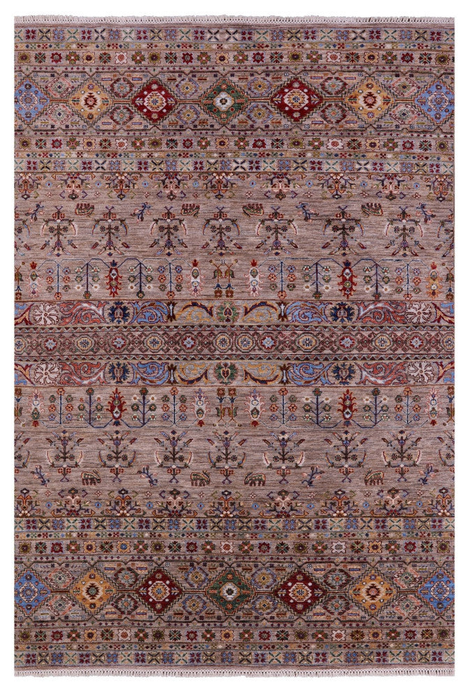 Super Kazak Khorjin Handmade Rug 6' 8" X 10' 0" Q10343