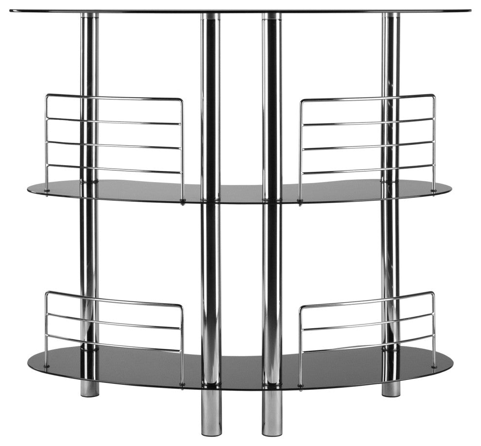 Martini Entertainment Bar, Black and Chrome