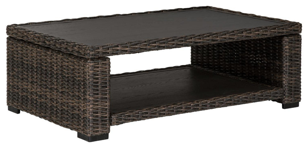 Grasson Lane Brown Rectangular Cocktail Table