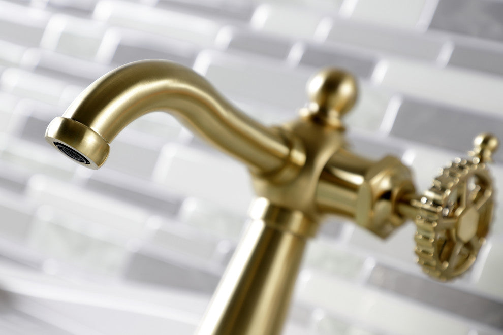Kingston Brass KSD3547CG Single-Handle Bathroom Faucet, Push Pop-Up