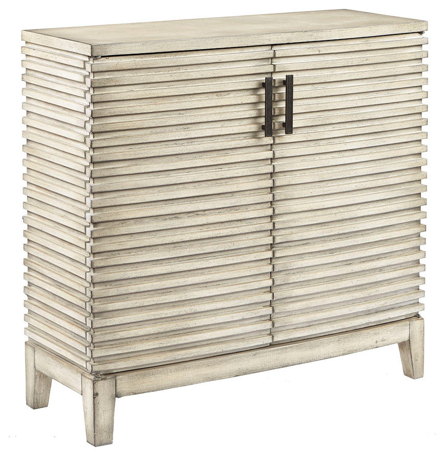 Madison Park Distressed Rustic 2-Door Accent Chest, Cream