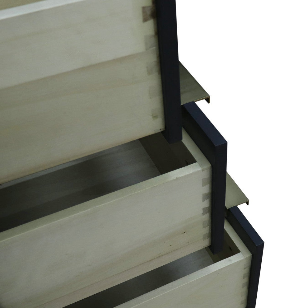 61" Double Sink Vanity, Dark Gray Finish With White Carrara Marble