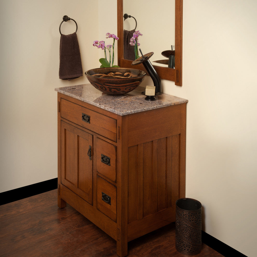 Mosaico Glass Vessel Sink Set, Oil Rubbed Bronze