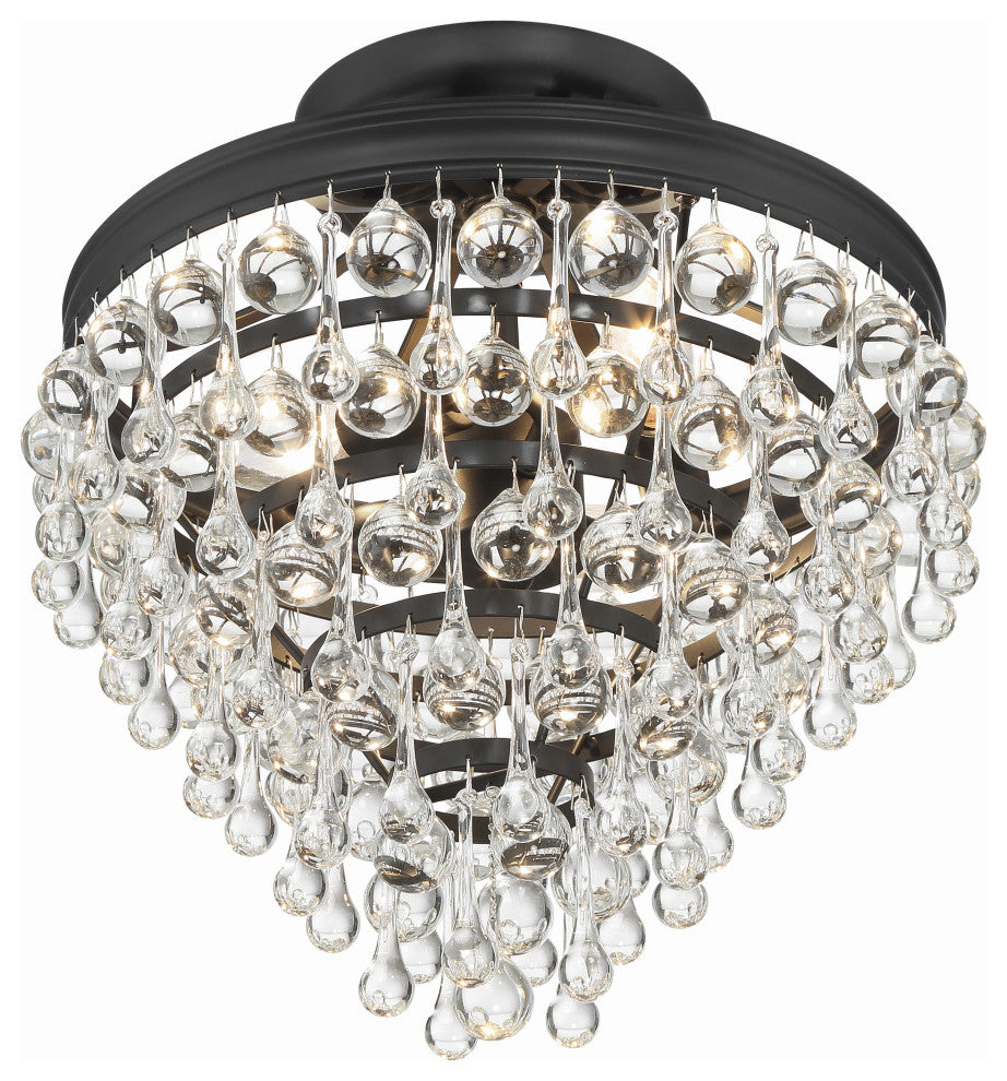 CRYSTORAMA Calypso 3 Light Matte Black Ceiling Mount