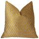 Zun Rise Yellow and Beige Luxury Throw Pillow, 20"x20"