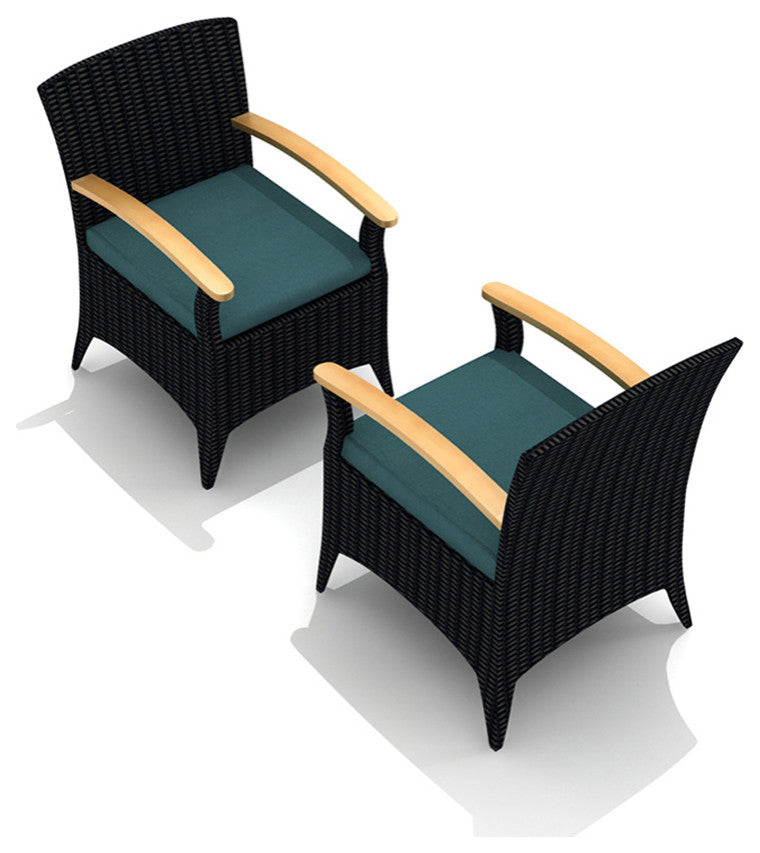 Arbor 5 Piece Arm Dining Set, Cast Lagoon