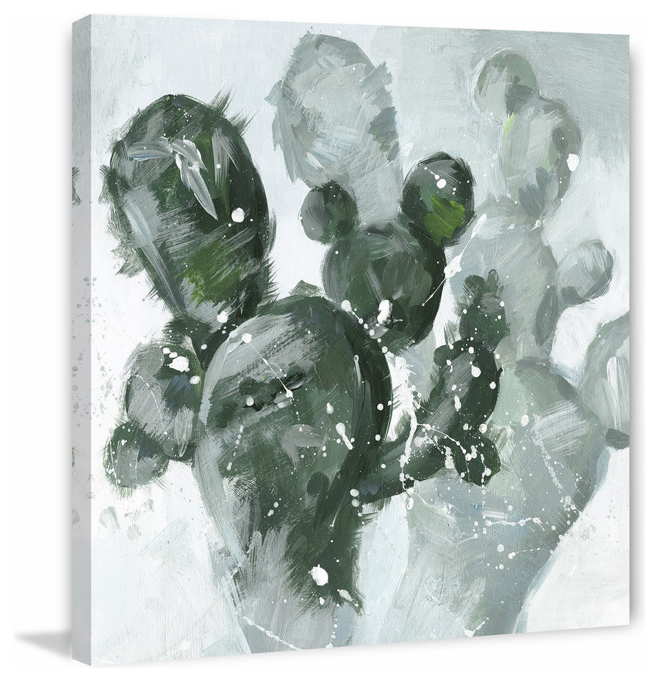 "Abstract Cactus I" Painting Print on Wrapped Canvas, 40"x40"