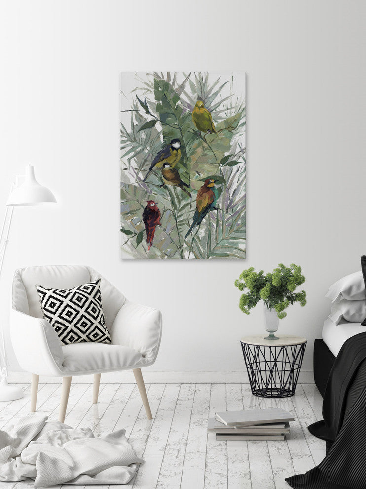 "Morning Birds I" Painting Print on Wrapped Canvas, 24"x36"