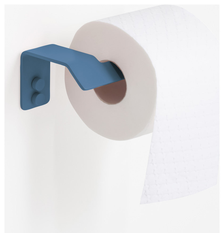 Slim Toilet Paper Holder, Matte Blue
