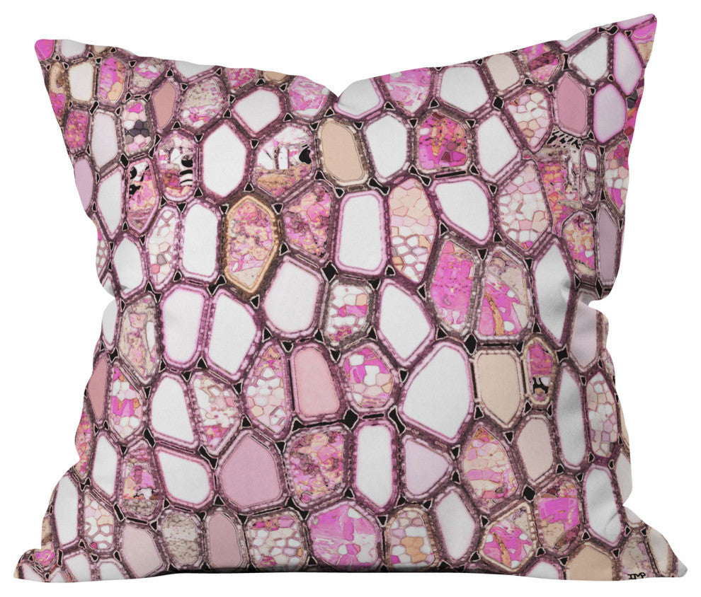 Deny Designs Ingrid Padilla Pink Cells Outdoor Throw Pillow