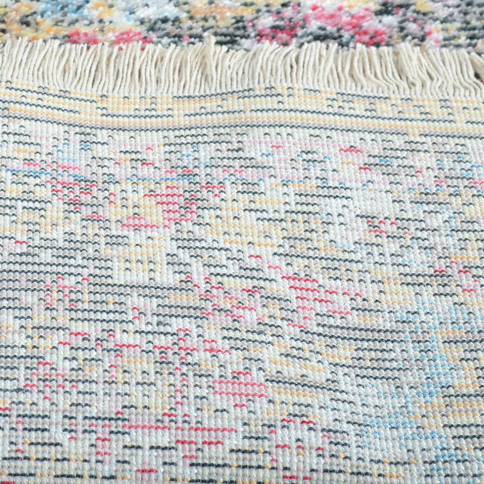 MACHINE MADE POLYESTER AREA RUGS  -Multicolor, Oriental ,Rugs for Living Room , [Runner] 2'6''x9'10''