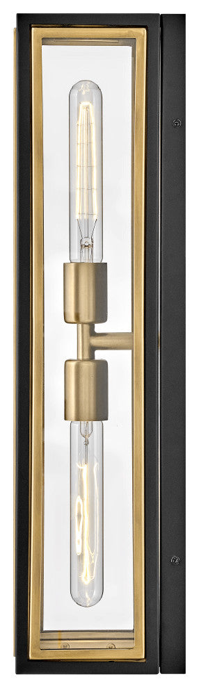 Hinkley Shaw Large Two Light Sconce, Black