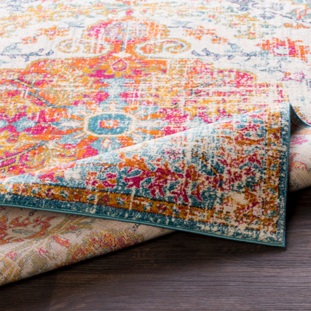 Harput Updated Traditional Beige, Saffron Area Rug, 2'7"x7'3" Runner