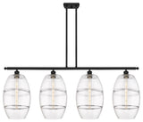 Ballston-Vaz 4-Light 49" Stem Island Light, Matte Black, Clear