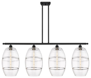 Ballston-Vaz 4-Light 49" Stem Island Light, Matte Black, Clear